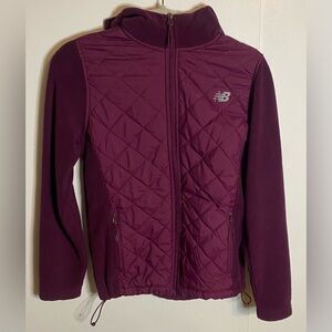 New Balance Quilted Jacket Women's Activewear  Full Zip Hooded Size Small S